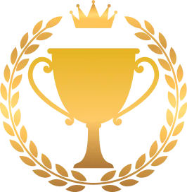 全国ランキング掲載を表すトロフィーのイラスト